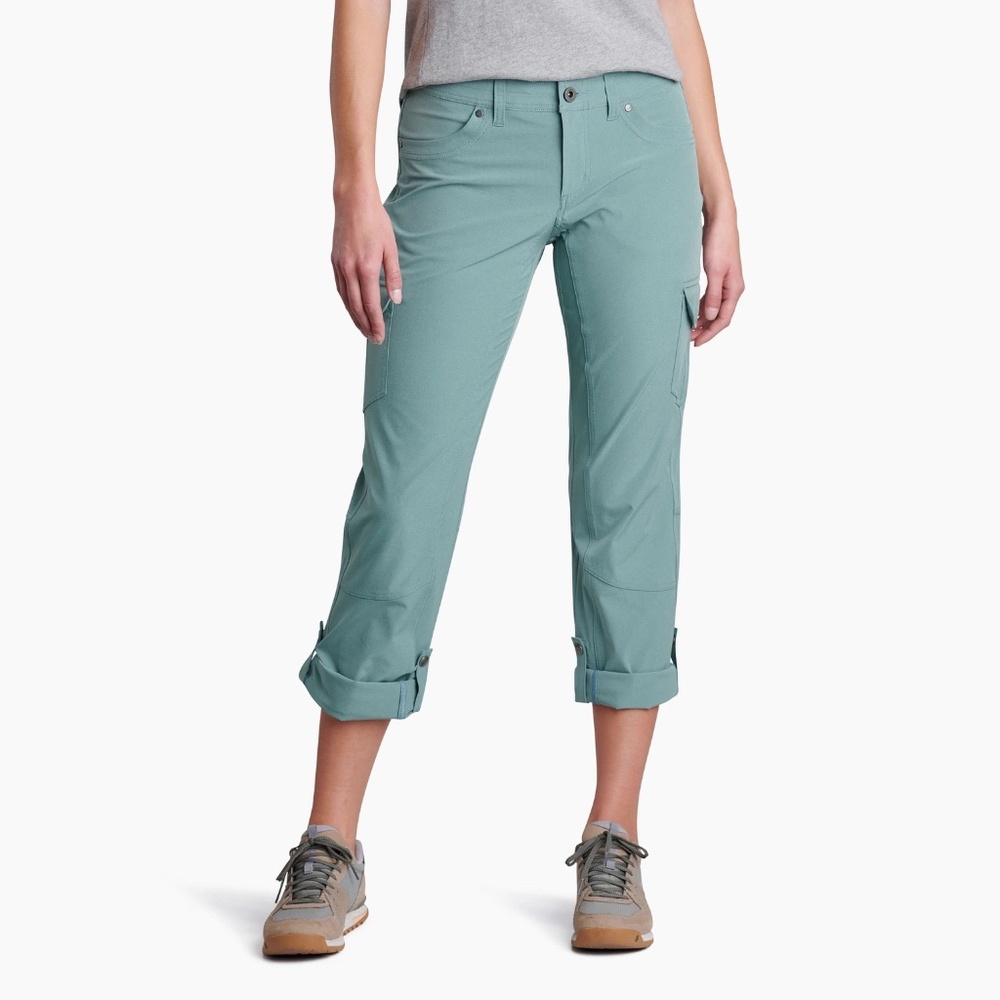 KUHL Freeflex Roll-Up Relaxed Hiking Pant 6 30" Inseam 6S Short Eucalyptus
